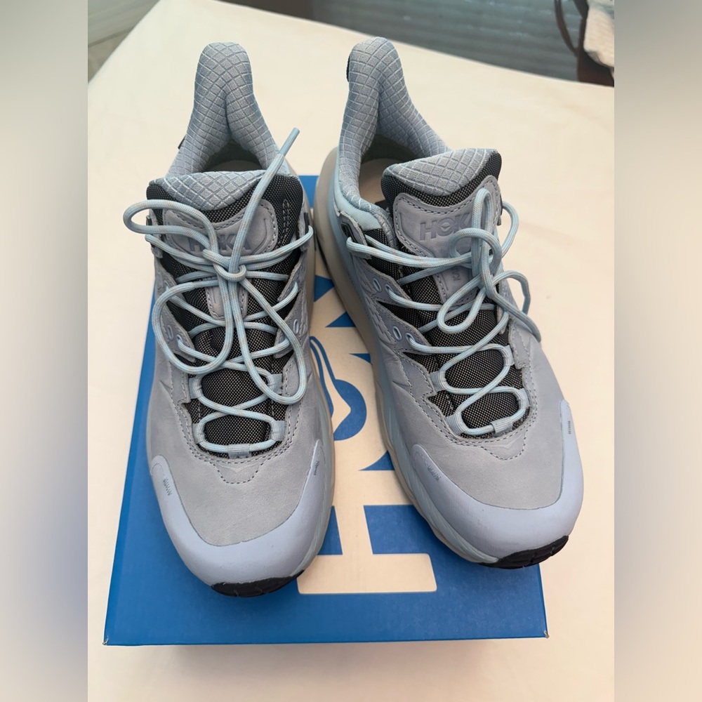 Hoka Light Gray Athletic Shoes